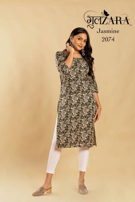 Gulzara Jasmine Cotton Printed Kurtis Catalog